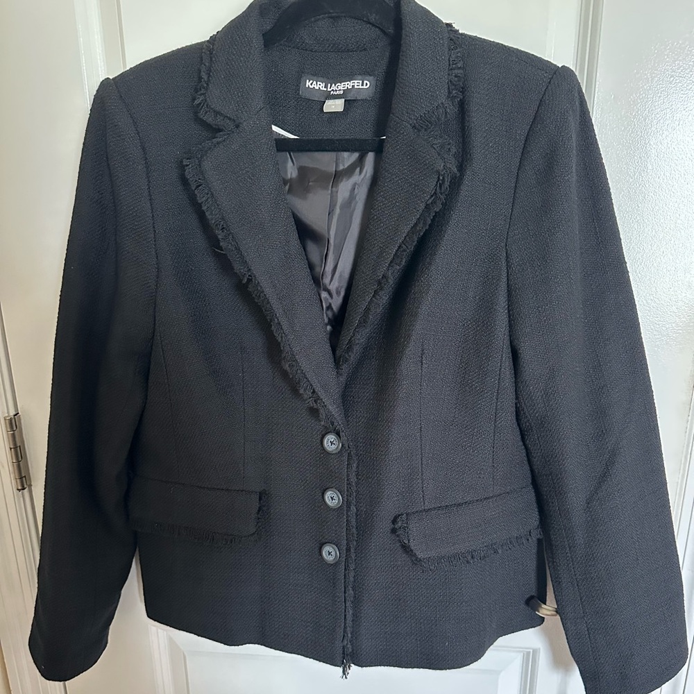 Karl Lagerfeld Paris Tweed Blazer